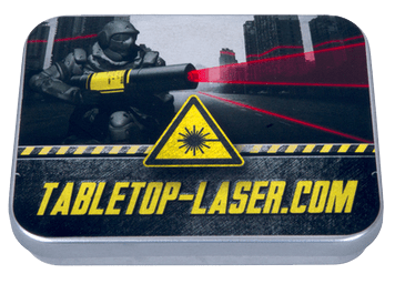 tabletop laser spiel metalldose